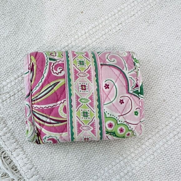 Vera Bradley Pink & Green Trifold Women’s Wallet - Picture 2 of 3